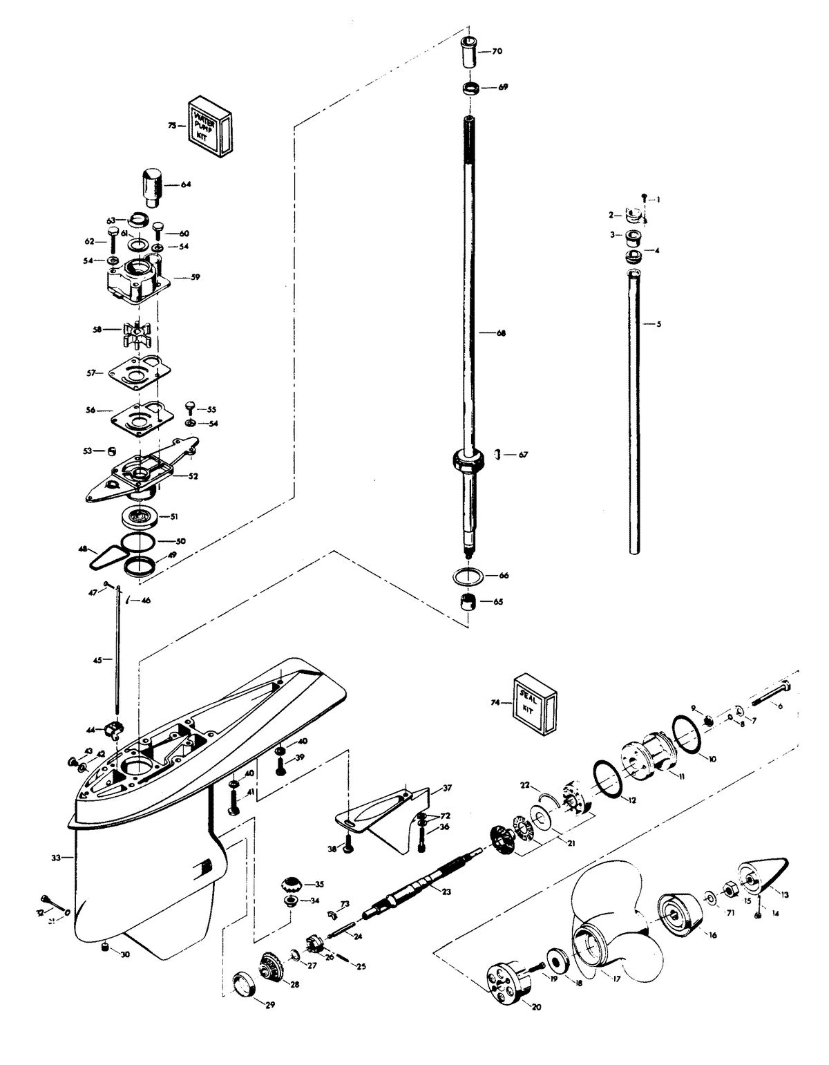 CHRYSLER 100 H.P. GEAR HOUSING