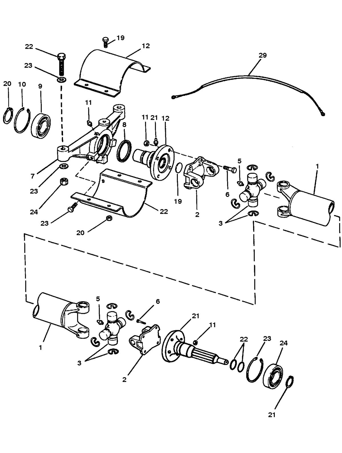 MERCRUISER 450 H.P. (454 CID) 7.4L ENGINE DRIVESHAFT EXTENSION COMPONENTS (BRAVO)
