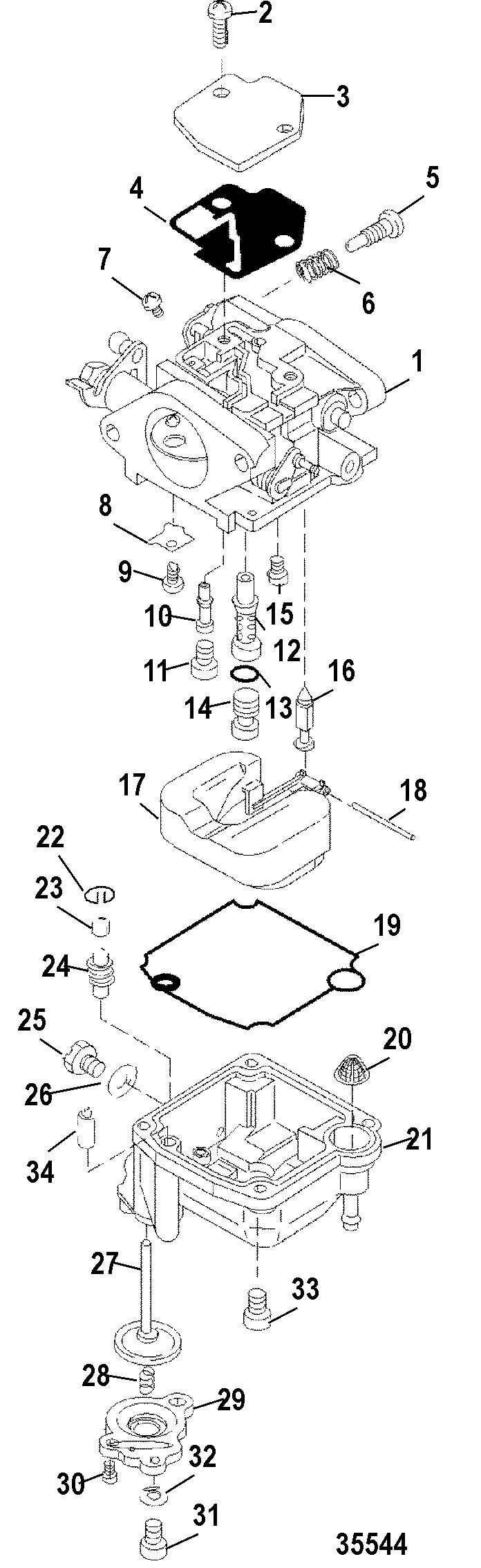 MERCURY/MARINER 15 (4-STROKE) Carburetor