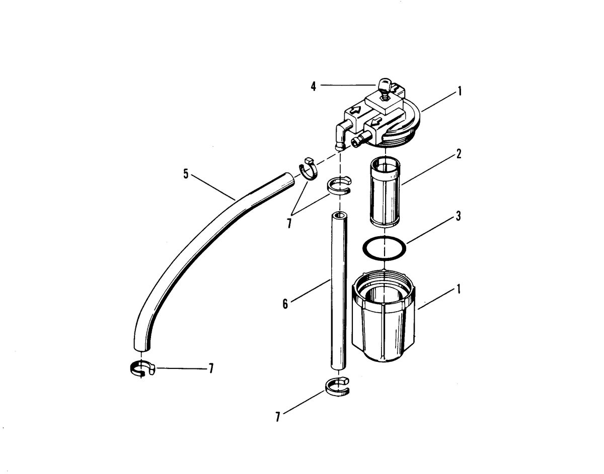RACE OUTBOARD 25 XS FUEL FILTER ASSEMBLY