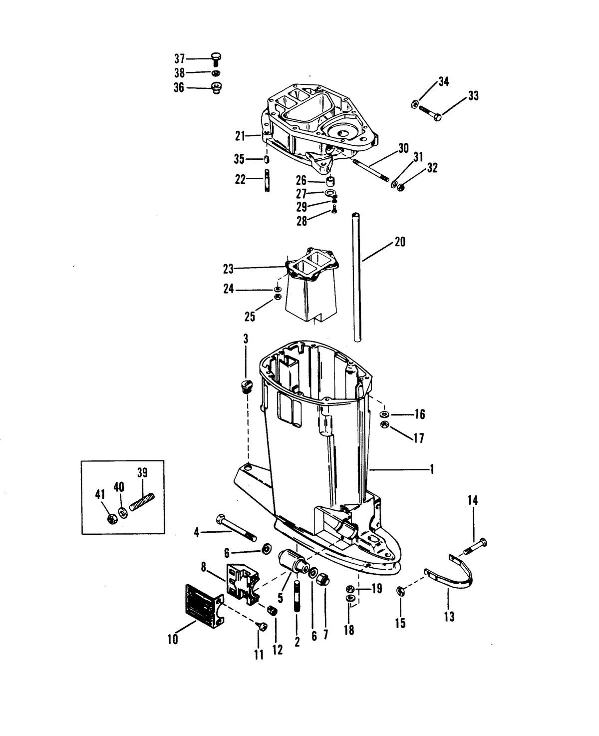 RACE OUTBOARD 2.4 L (CARB) DRIVE SHAFT HOUSING