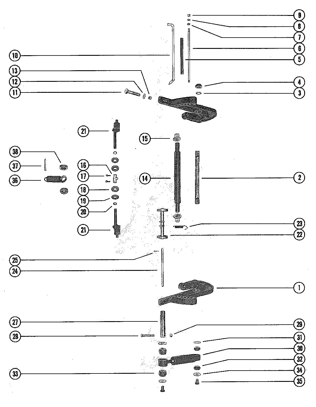 MERCURY MERC 140 TRANSOM BRACKET