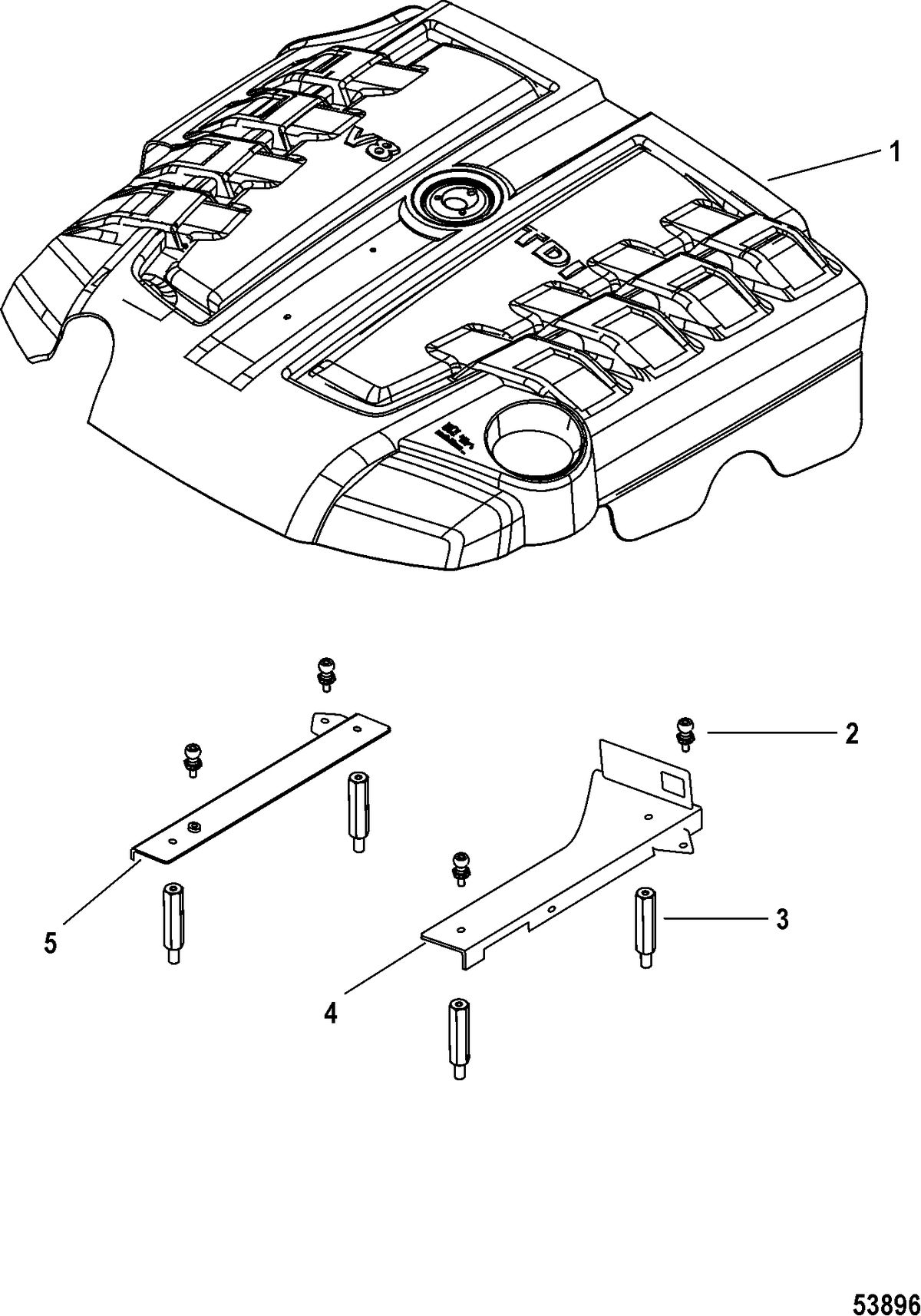 MERCRUISER 4.2L TDI ENGINE COVER