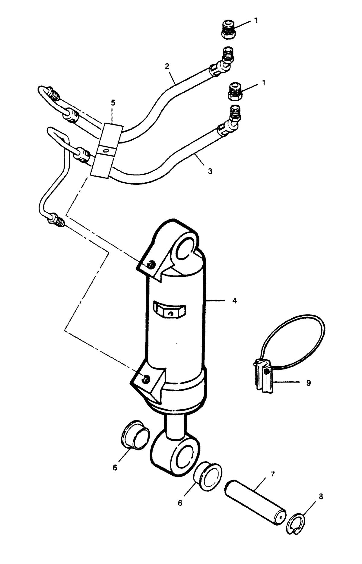 FORCE FORCE 1989 85 H.P. "A" MODEL L-DRIVE TRIM CYLINDER