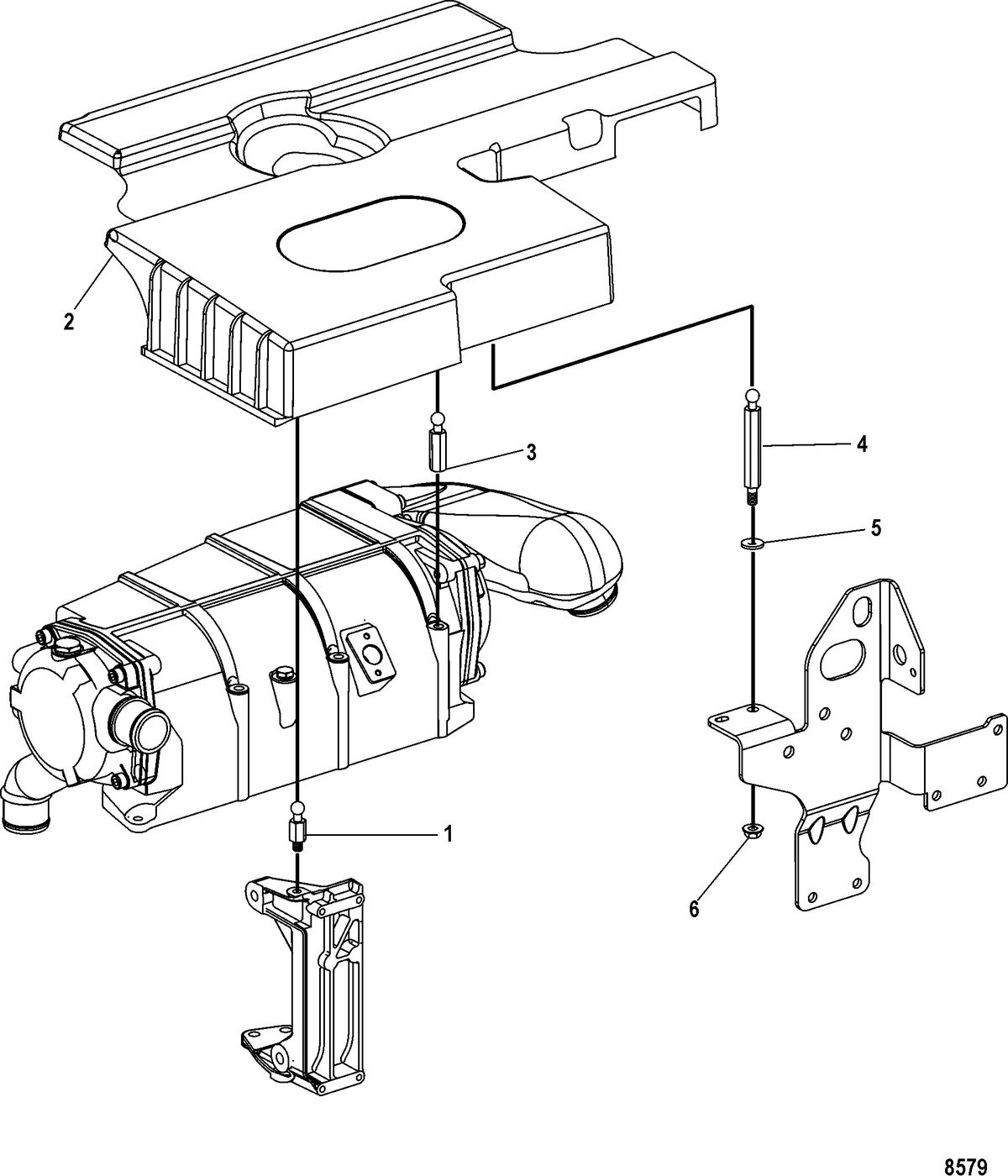 MERCRUISER CUMMINS/MERCRUISER DIESEL 2.8L-200/170 Engine Cover