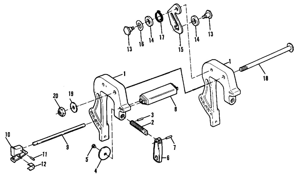 FORCE 9.9/15 H.P. CLAMP BRACKETS (ALL MODELS)