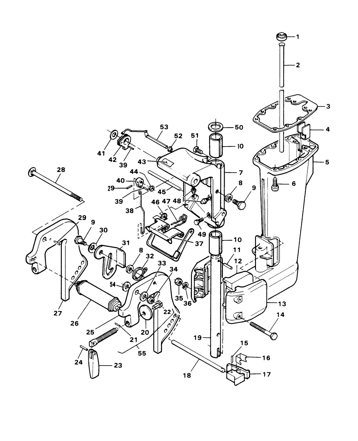 CHRYSLER 7.5 HP MOTOR LEG