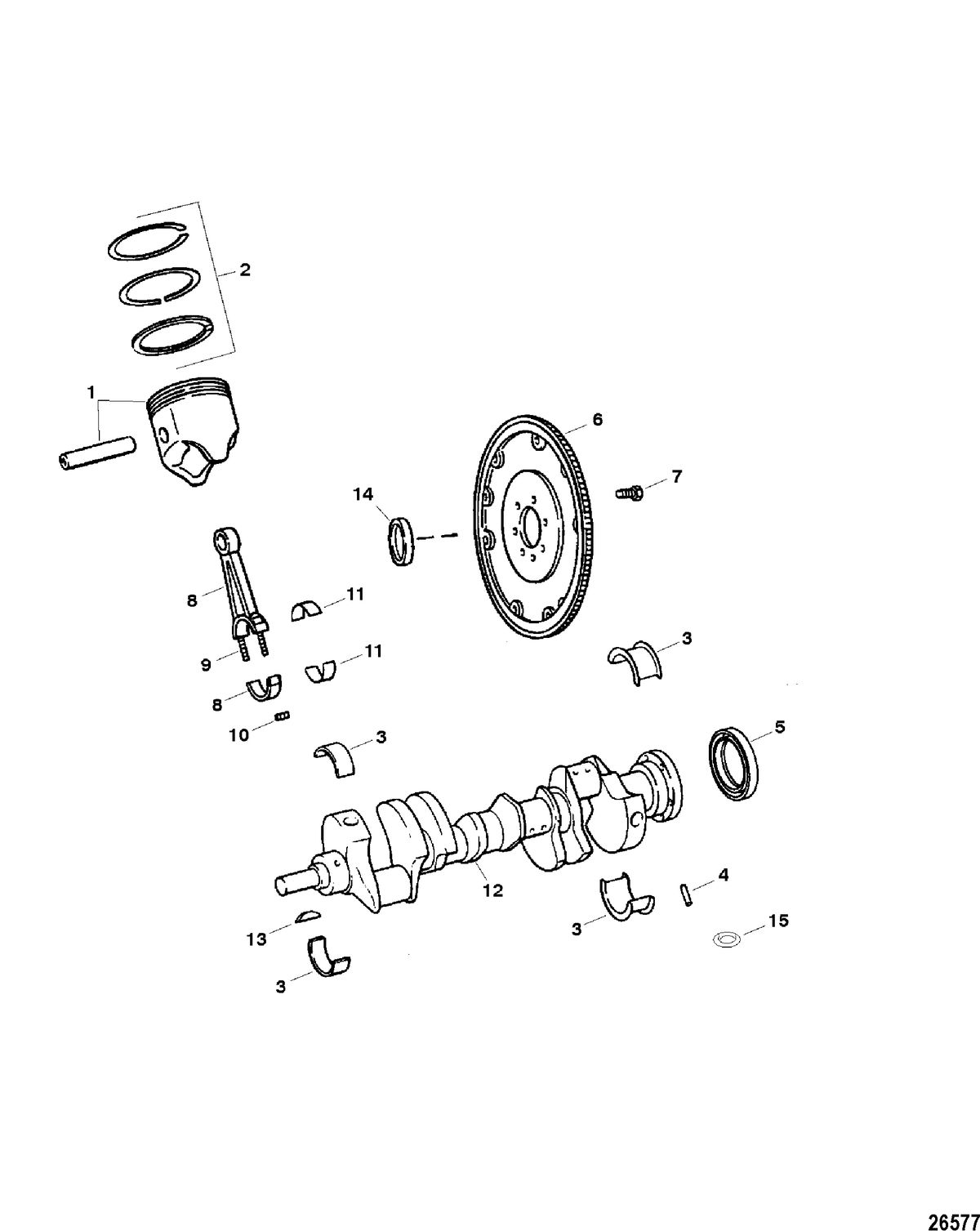 RACE STERNDRIVE 600 SC BOBTAIL Crankshaft / Pistions / Connecting Rods