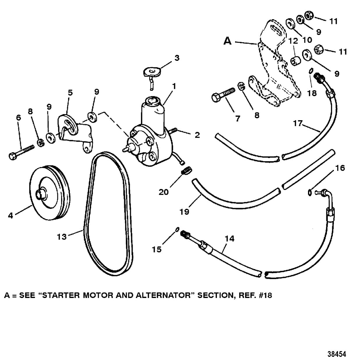 MERCRUISER 4.3L/LX ALPHA/BRAVO (GEN II) POWER STEERING COMPONENTS