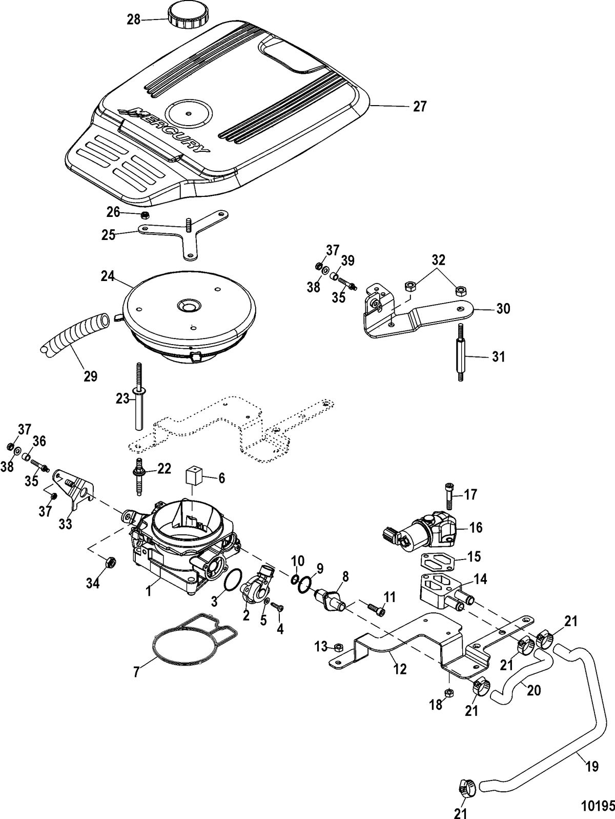 MERCRUISER 350 MAG MX 6.2L MPI INBOARD THROTTLE BODY