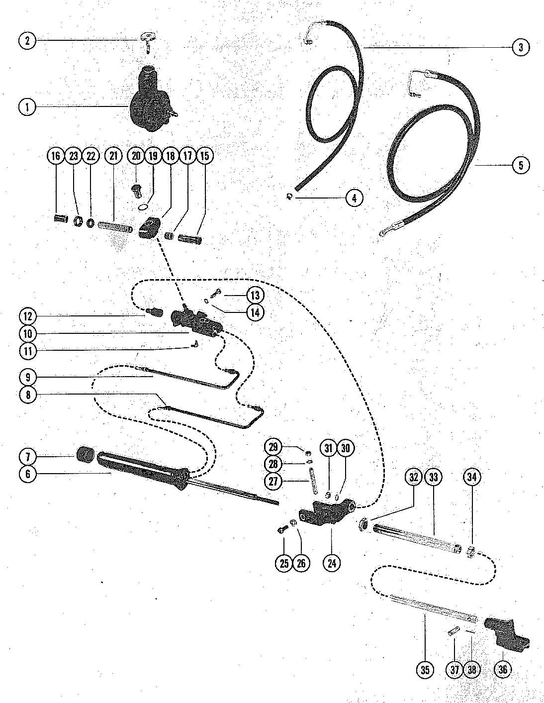 MERCRUISER 280 ENGINE POWER STEERING COMPONENTS (WITH HOSES)