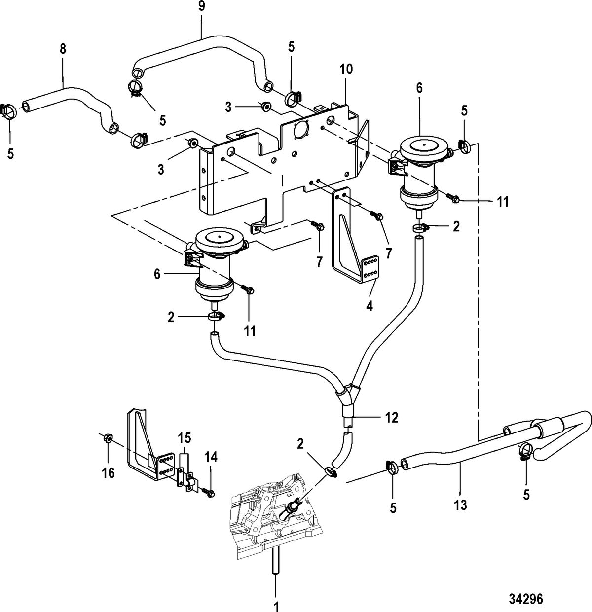 MERCRUISER CUMMINS/MERCRUISER DIESEL QSD-4.2L Oil Separator