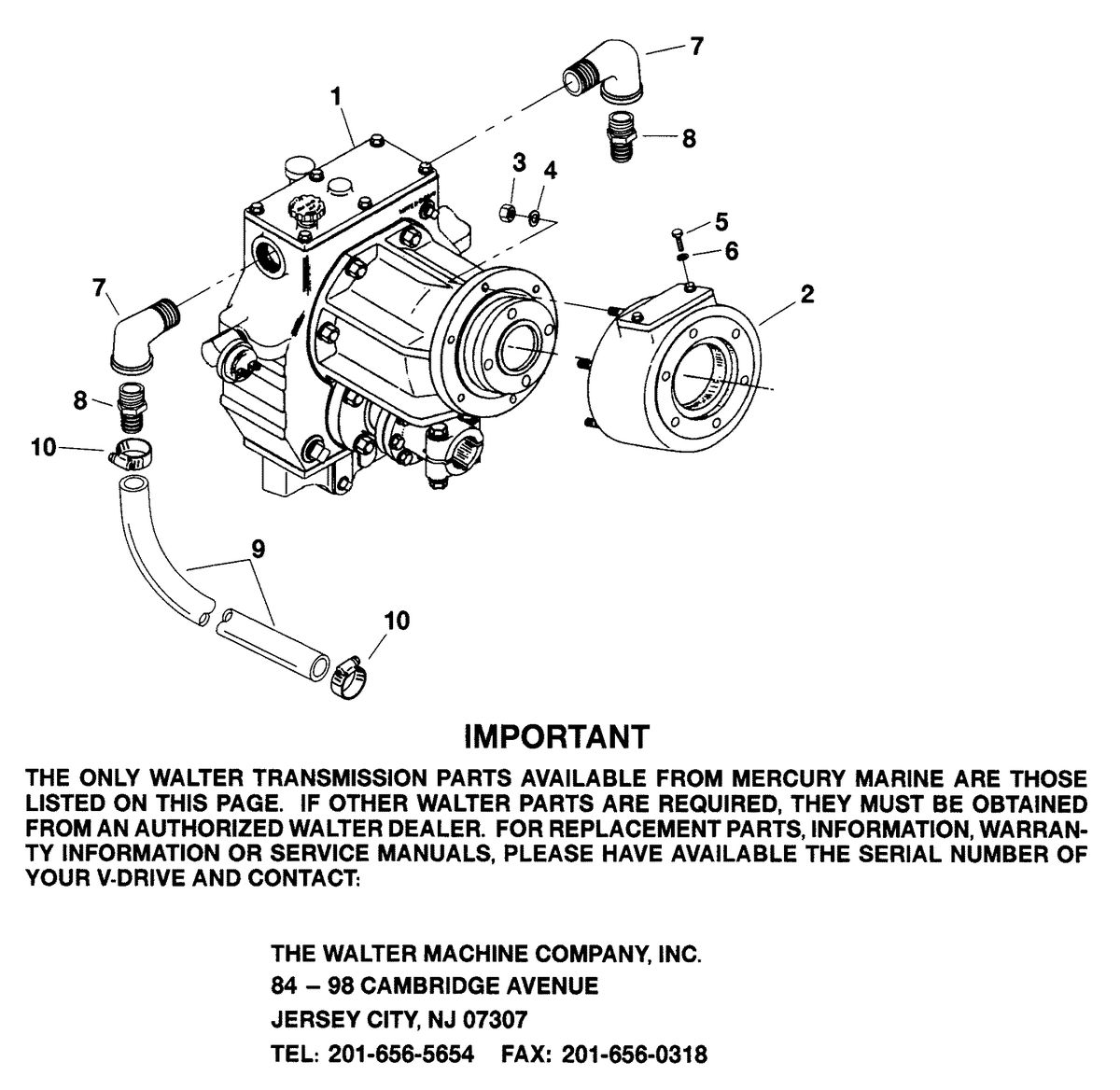 MERCRUISER 350 MAGNUM TOURNAMENT SKI (CARB) TRANSMISSION (V-DRIVE) (WALTER)