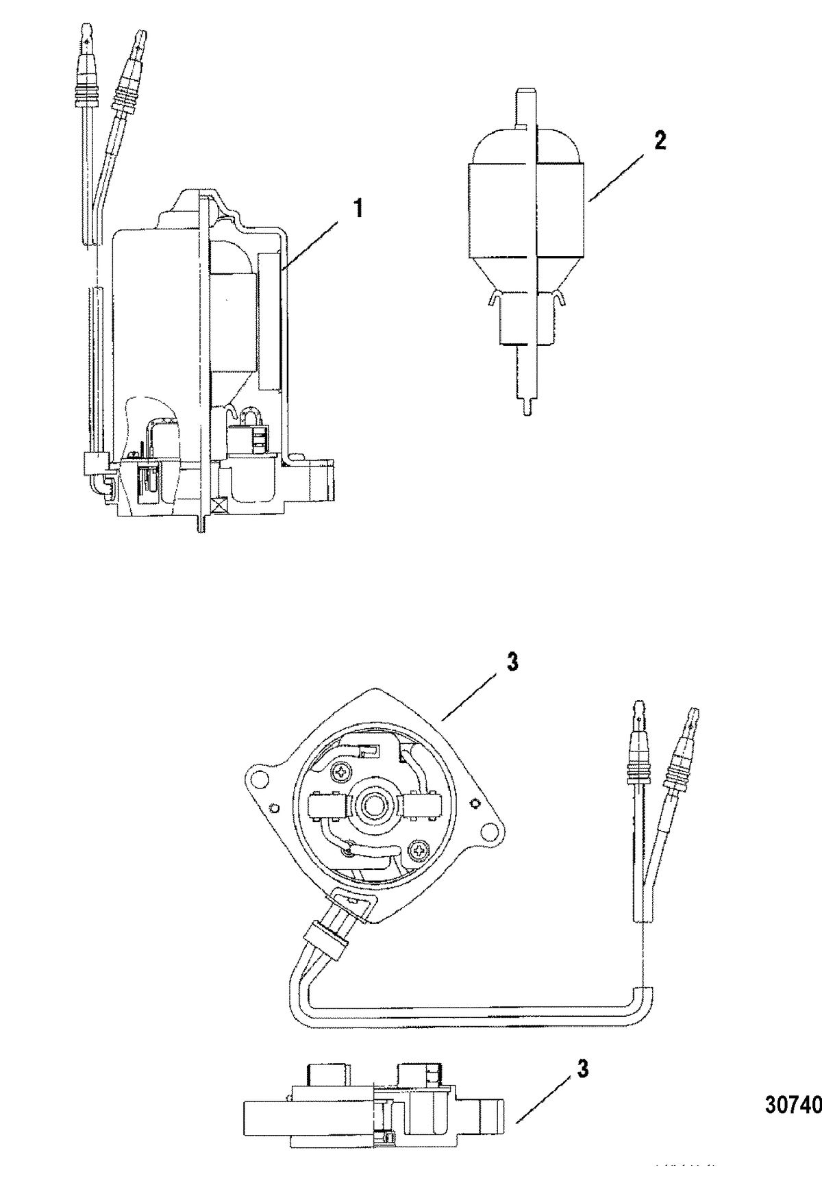 MERCURY/MARINER 150/175/200 EFI POWER TRIM MOTOR(REMOVEABLE PUMP HOUSING)