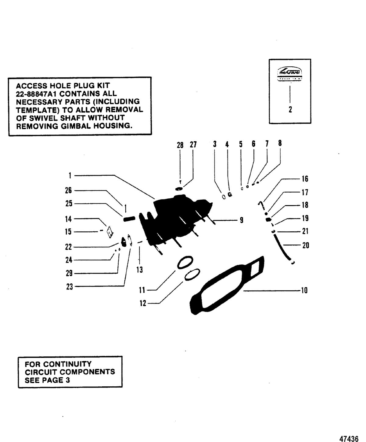 MERCRUISER TR (200 RATIO) TRS (1.50 RATIO) STERN DRIVE GIMBAL HOUSING