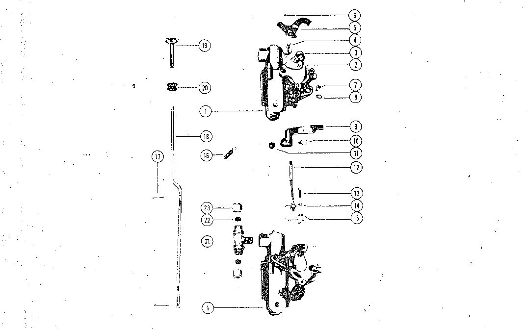 MARK MARK 55 CARBURETOR LINKAGE