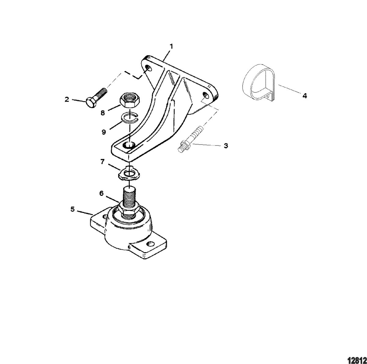 MERCRUISER MX 6.2L MPI BRAVO ENGINE Engine Mounting