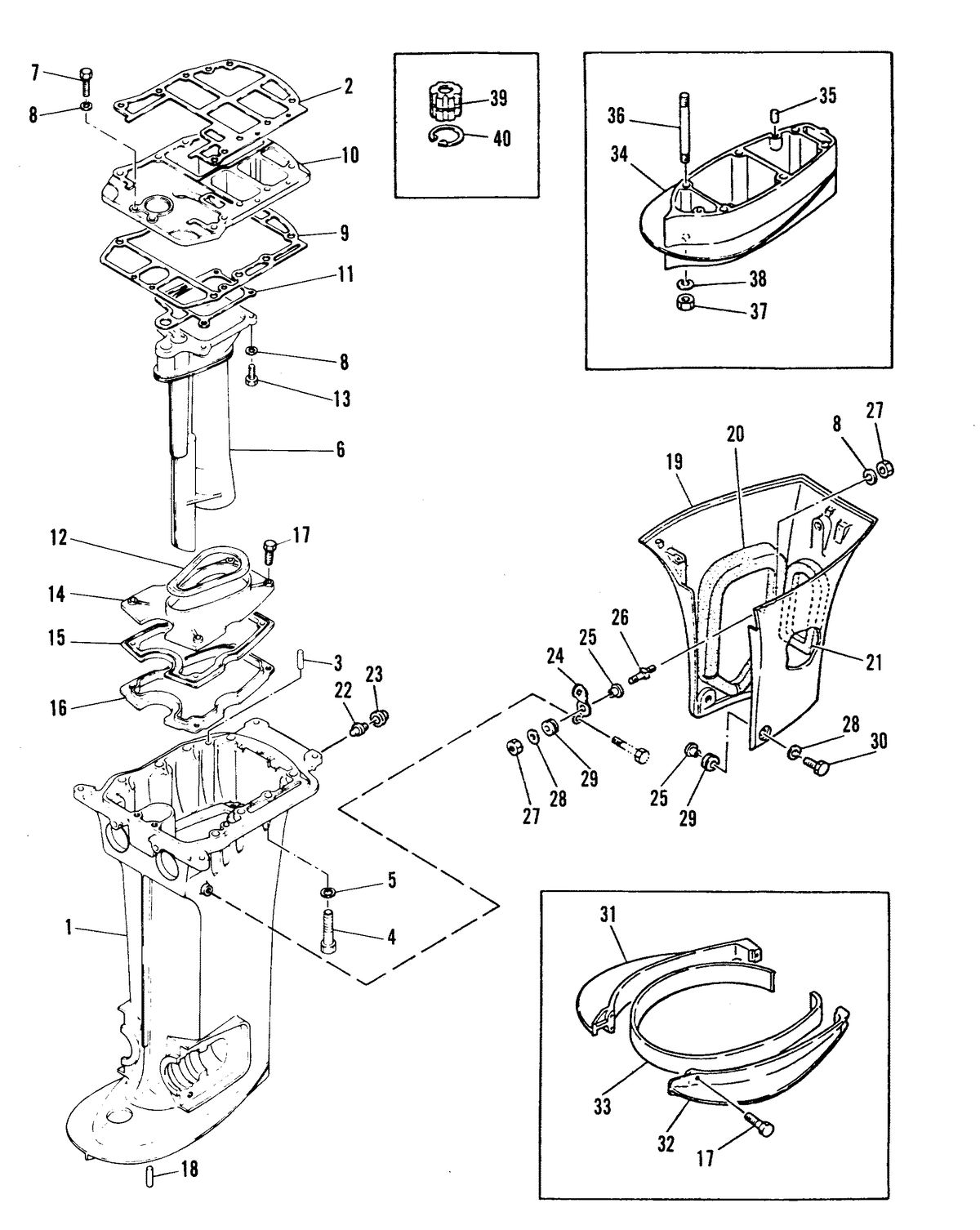 MARINER MARINER 40 DRIVESHAFT HOUSING