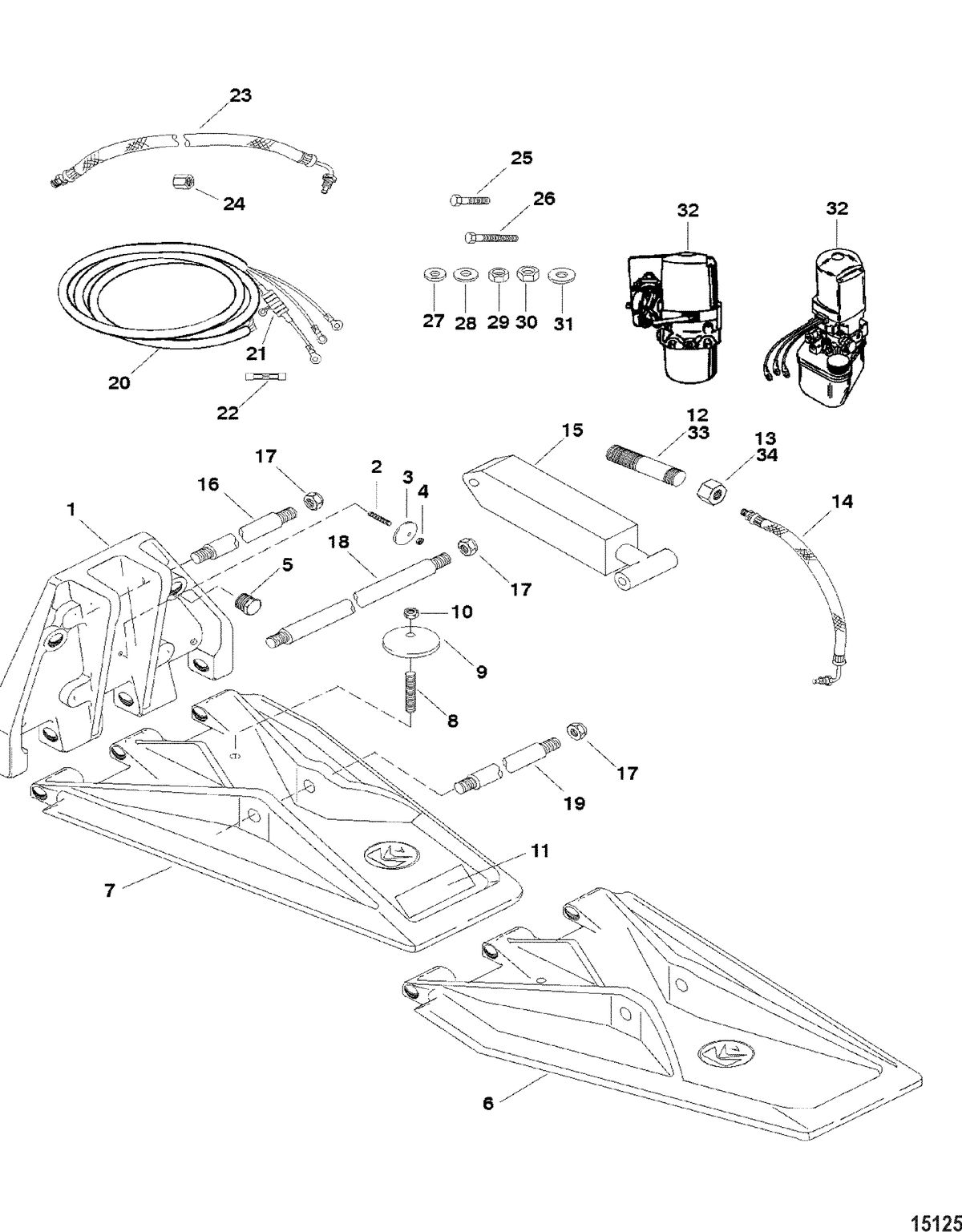ACCESSORIES TRIM / TILT / LIFT SYSTEMS AND COMPONENTS K Plane, 280S(843681A1 / 843682A1 / 843754A2 / 845588A2)