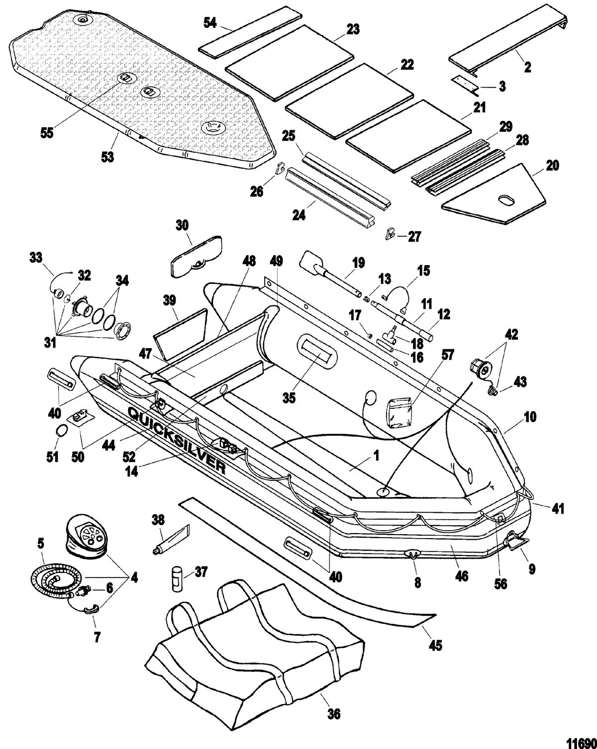 INFLATABLES QUICKSILVER PVC SOFT BOTTOM Quicksilver Inflatables(250LX Model)