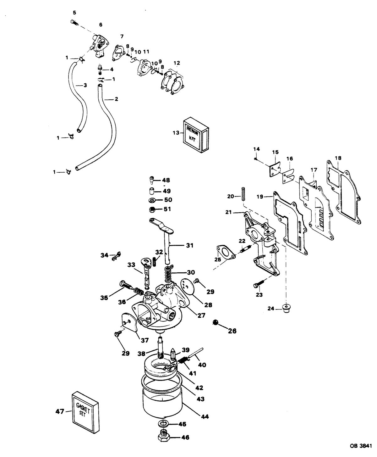 CHRYSLER 15 H.P. FUEL SYSTEM