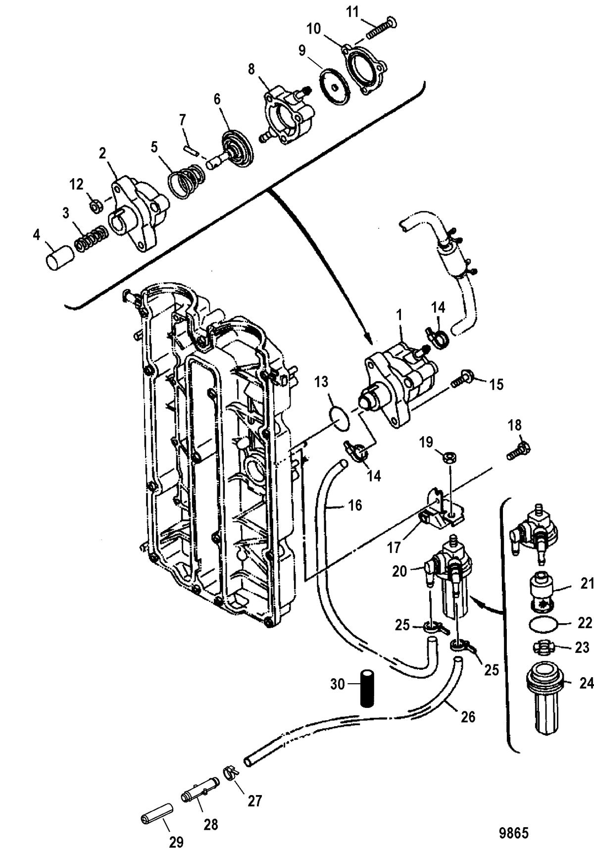 MERCURY/MARINER 75/80/90/100 EFI 4-STROKE Fuel Pump