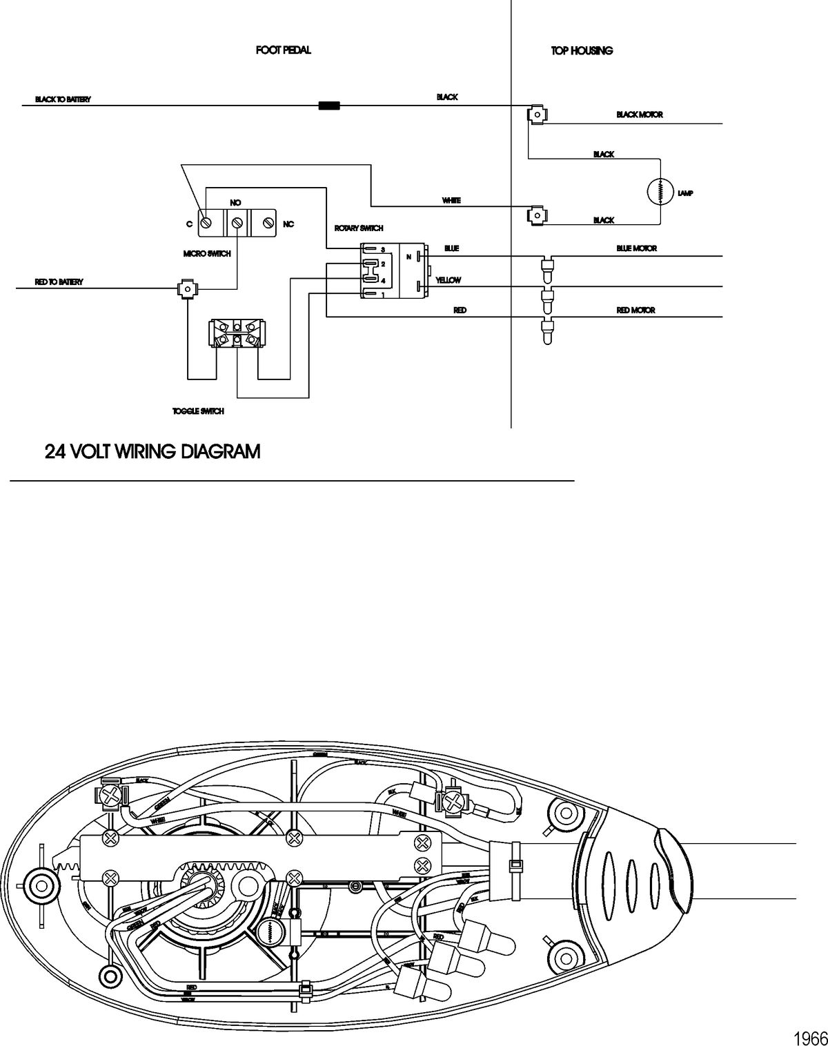 TROLLING MOTOR MOTORGUIDE FRESH WATER SERIES Wire Diagram(Model FW60FB)