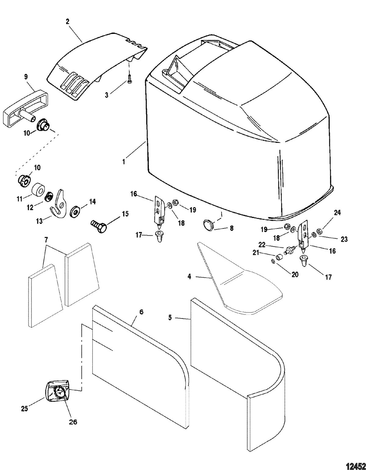 MERCURY/MARINER 115 EFI (4-STROKE) Top Cowl