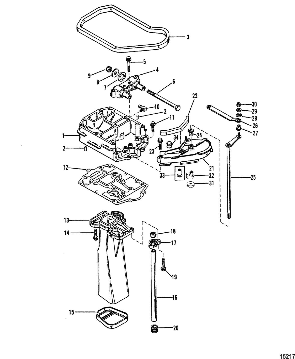 MERCURY/MARINER 75/90 HP (3 CYLINDER) Exhaust Plate