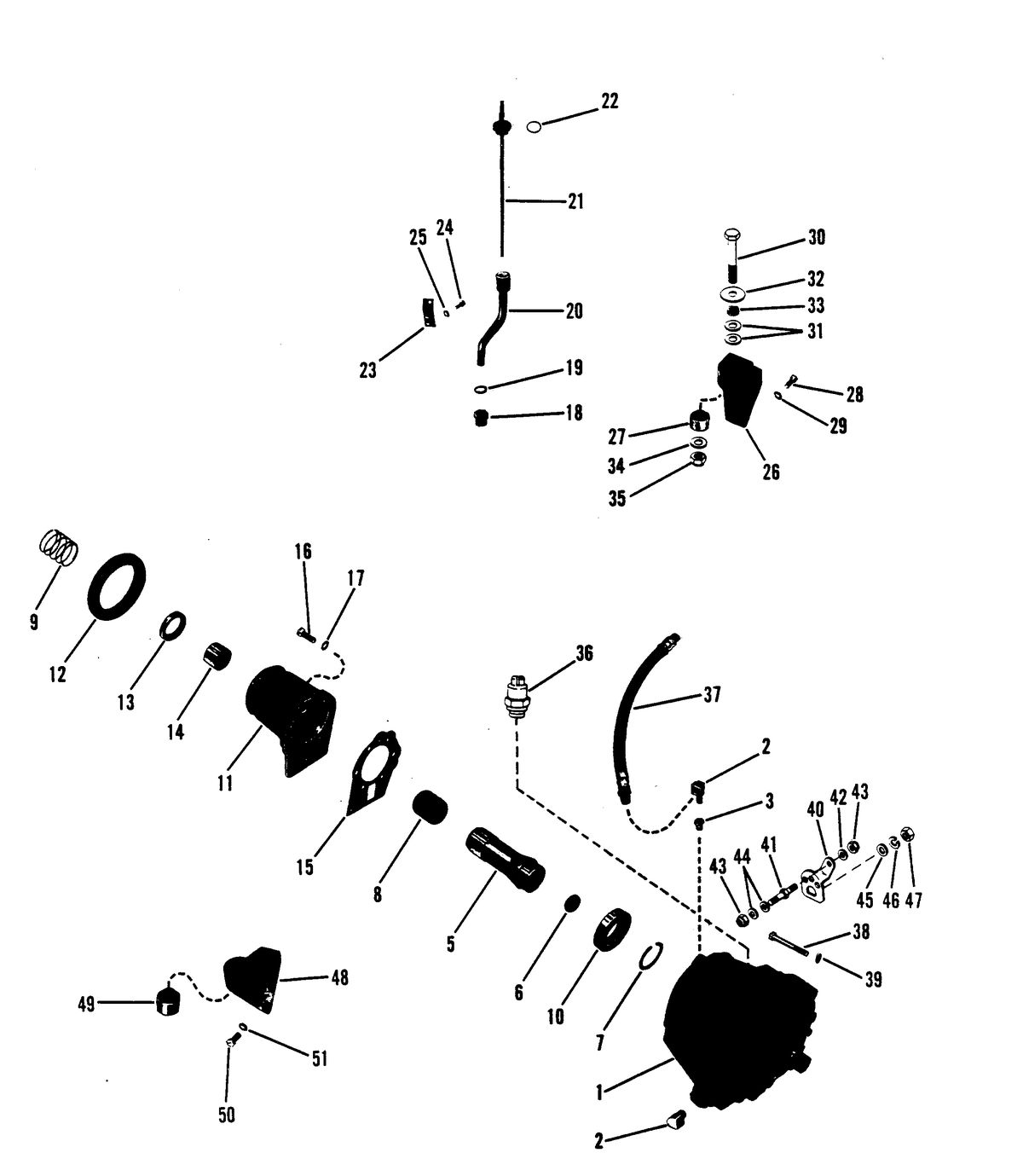MERCRUISER 575 H.P. ENGINE (CARD 54) TRANSMISSION (PLUG-IN)