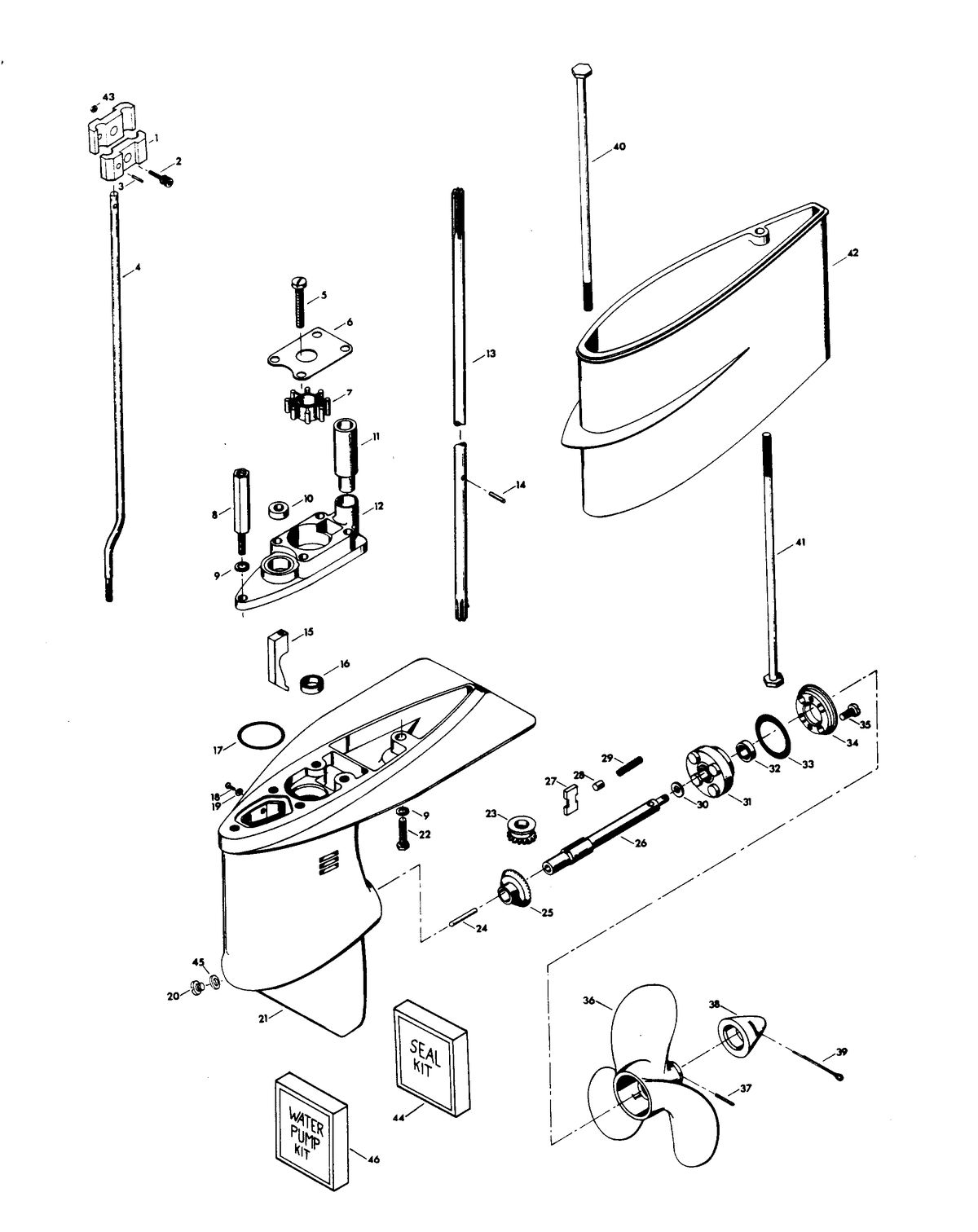 CHRYSLER 4 H.P. GEAR HOUSING