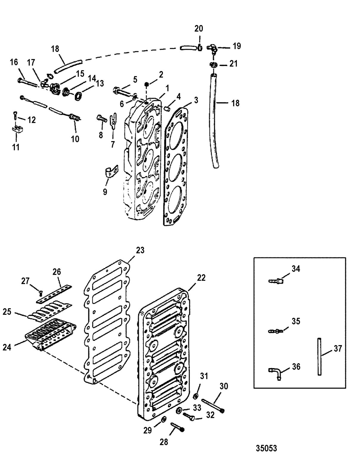 RACE OUTBOARD 2.5L (EFI) 2.5L (EFI-OFFSHORE) Reed Block and Cylinder Head