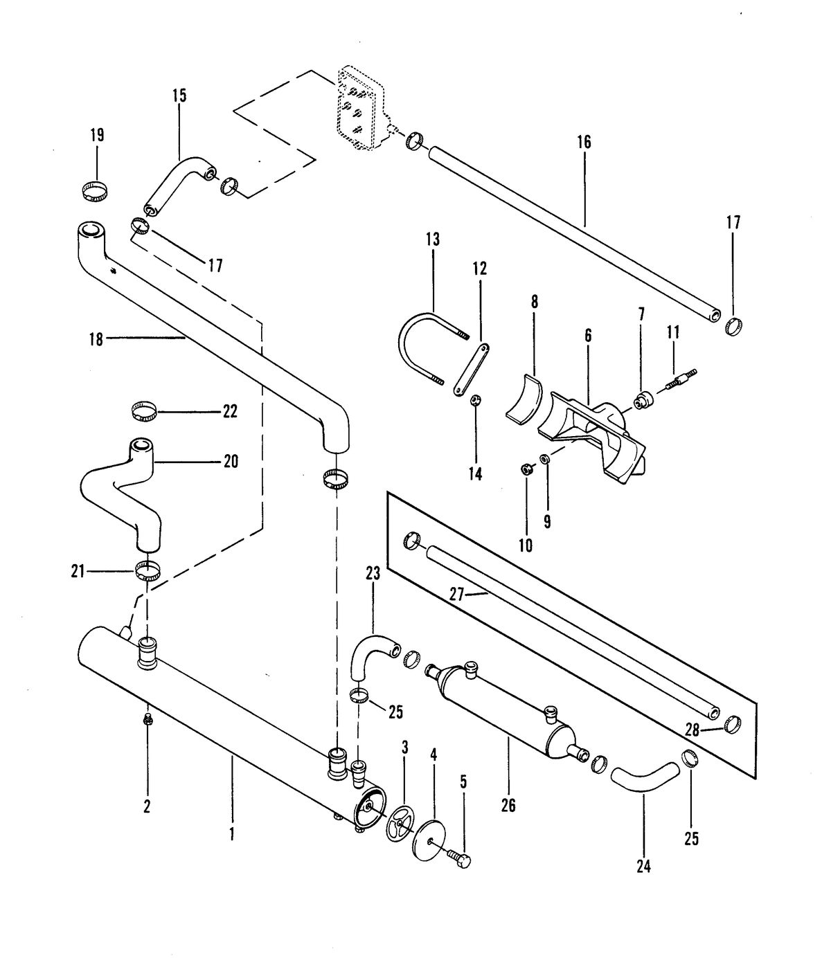 MERCRUISER 488R ENGINE HEAT EXCHANGER