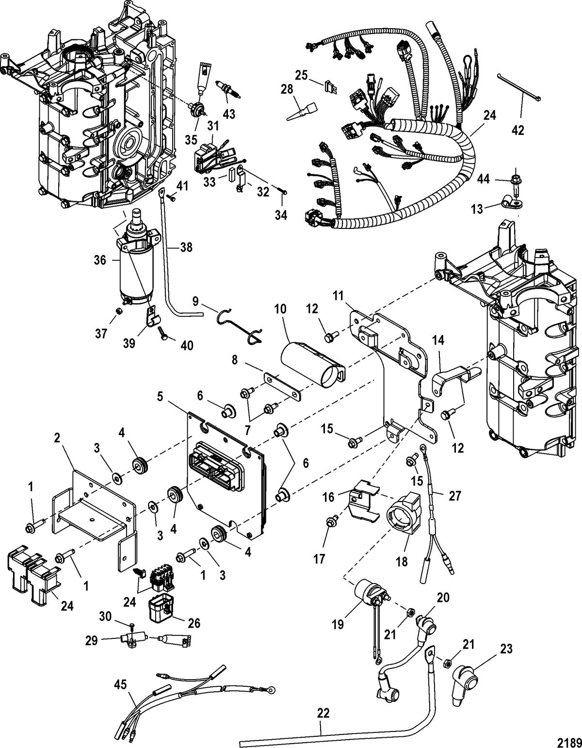 MERCURY/MARINER 40/50/60 EFI (4 CYLINDER) 4-STROKE Electrical Components(USA-1B226999/Bel-0P400999 and Below)