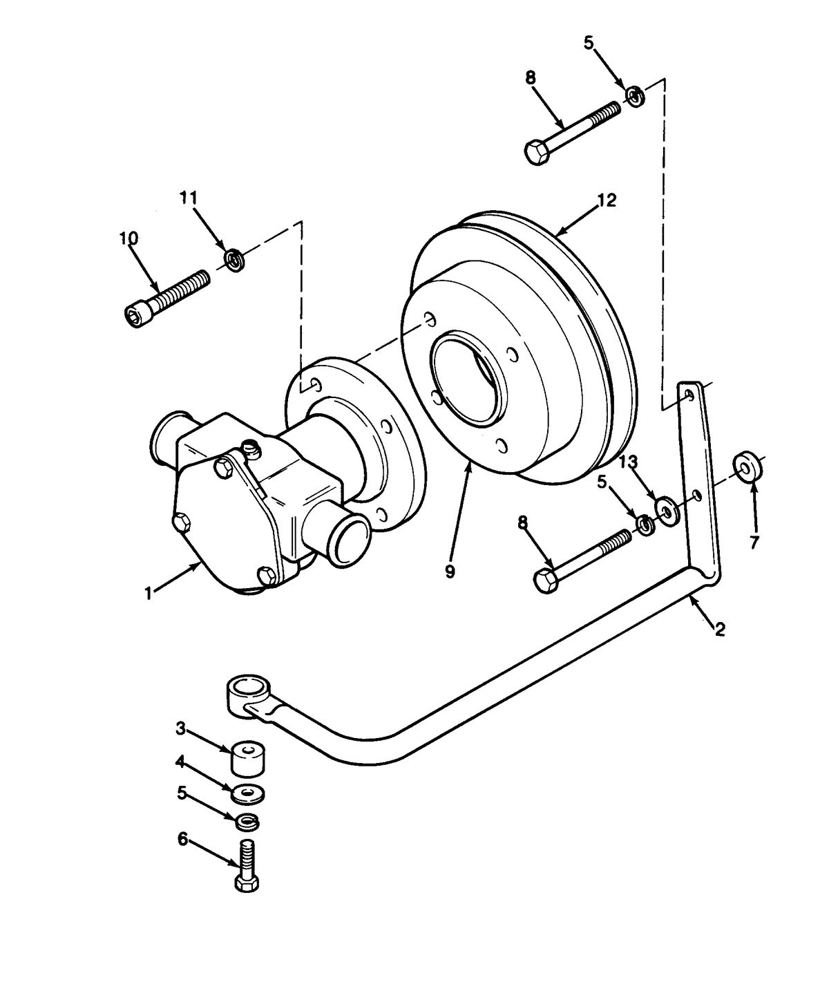 U.S. MARINE US MARINE 460 INBOARDS SEAWATER PUMP AND RELATED COMPONENTS