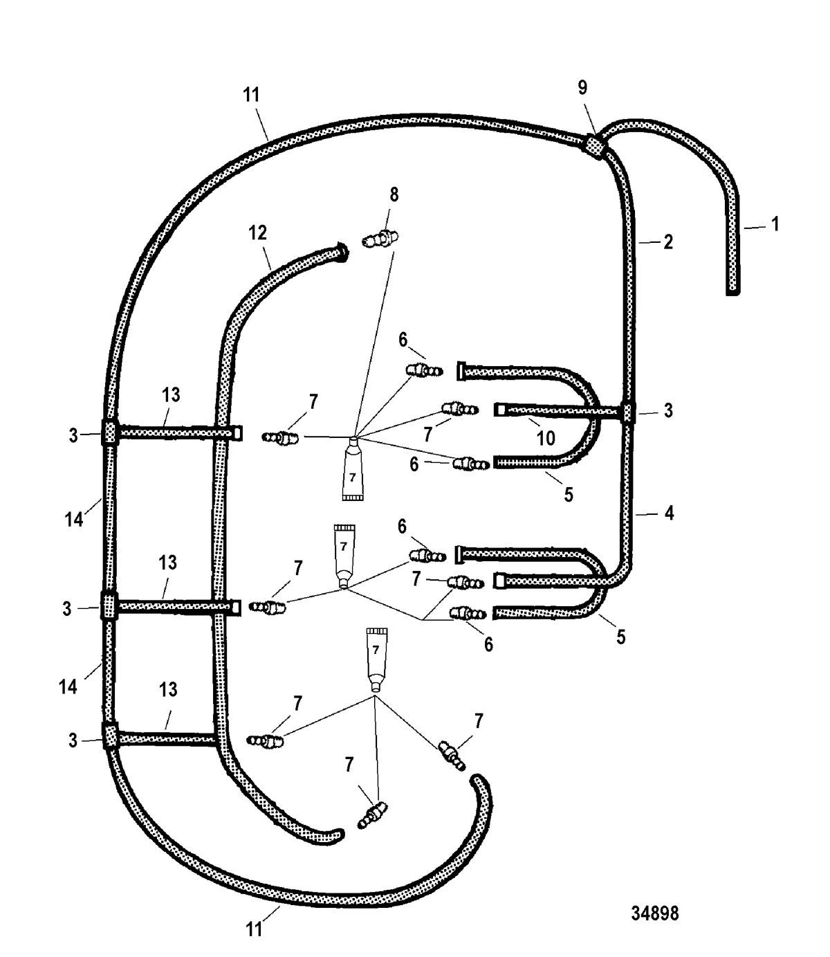 RACE OUTBOARD 200 EFI PROMAX/SUPERMAGNUM Bleed System