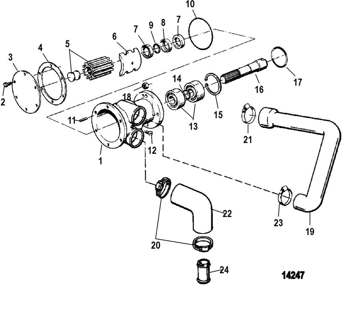MERCRUISER CUMMINS/MERCRUSER DIESEL (2.8L/165) (4.2L/250) Seawater Pump(2.8L)