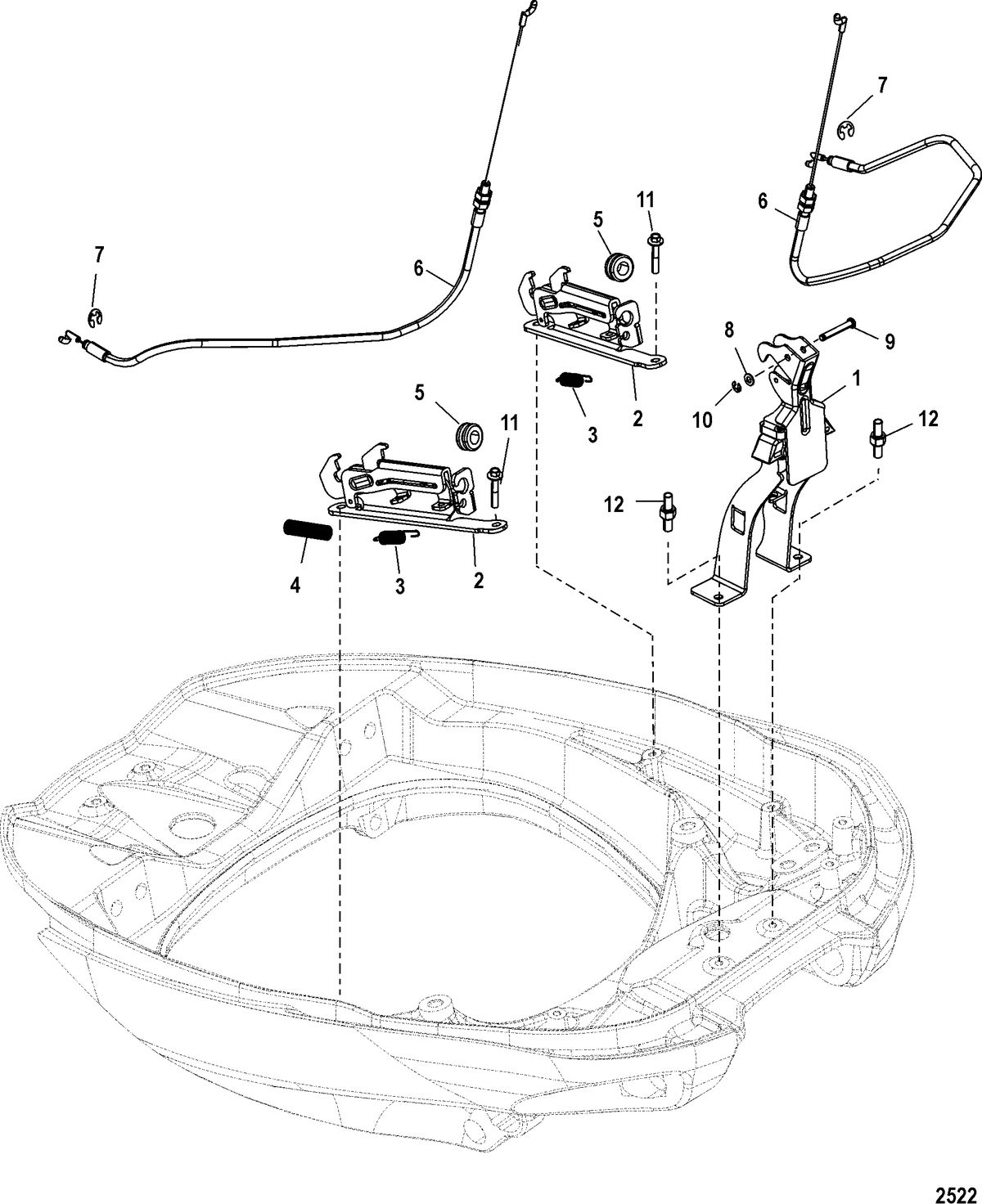 MERCURY/MARINER 200/225/250/275 4-STROKE VERADO Cowl Latching