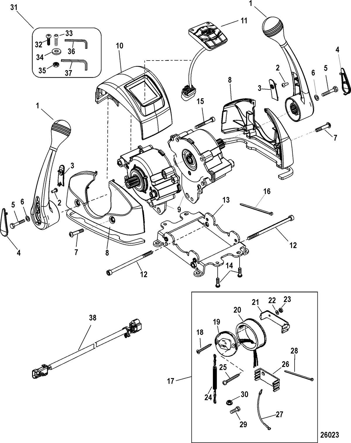ACCESSORIES REMOTE CONTROL SYSTEMS AND COMPONENTS Yacht Control-DTS, Dual Throttle, With Can Pad