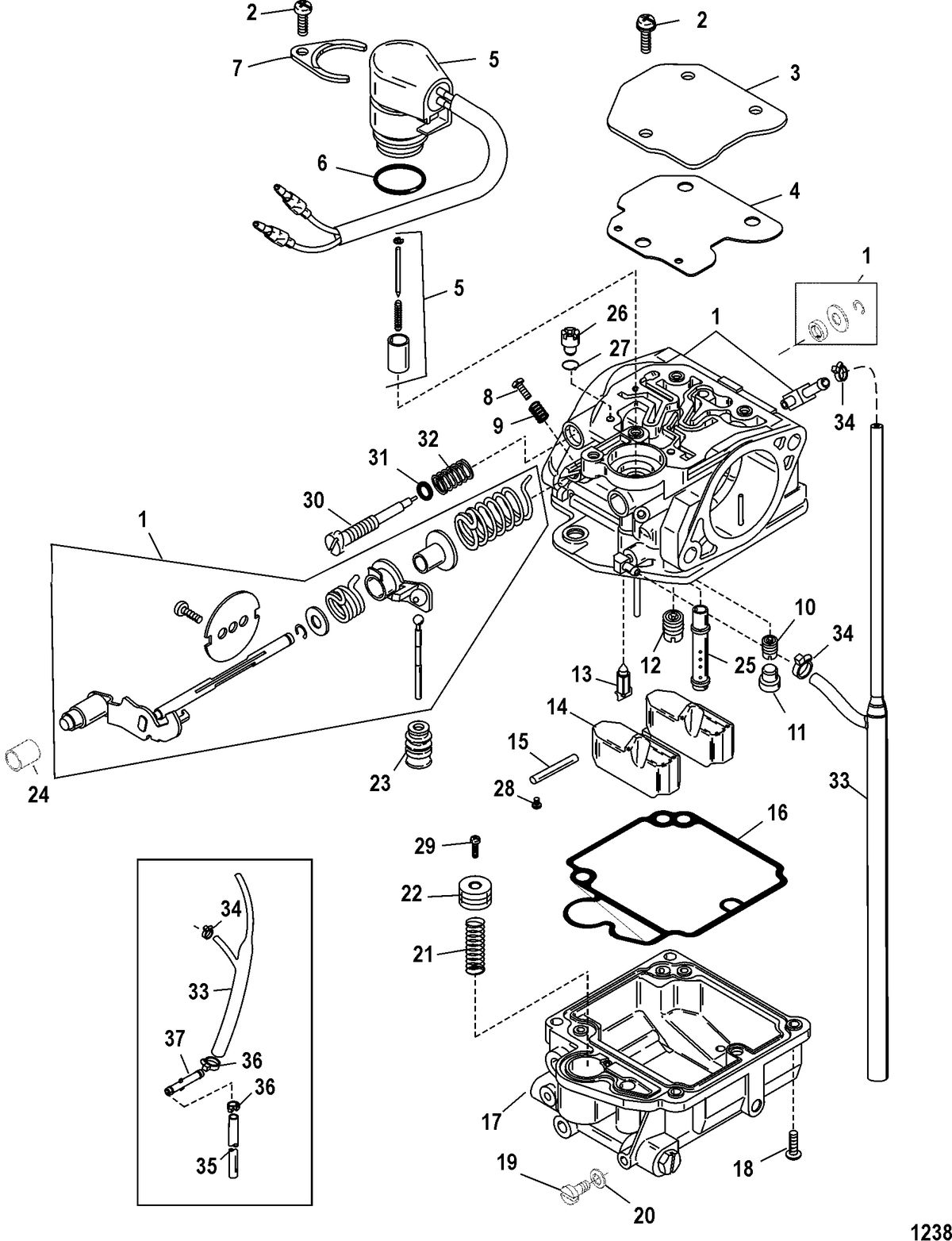 MERCURY/MARINER 25 (4-STROKE) Carburetor