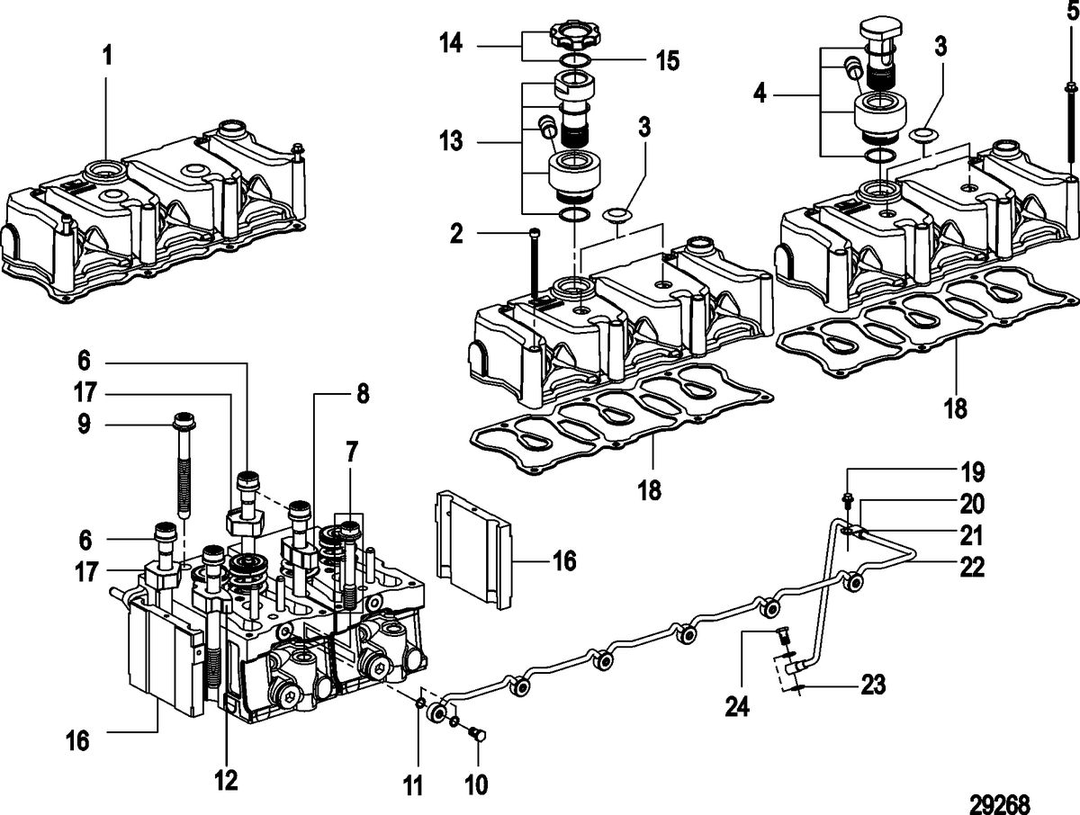 MERCRUISER CUMMINS/MERCRUISER DIESEL QSD-4.2L Rocker Cover