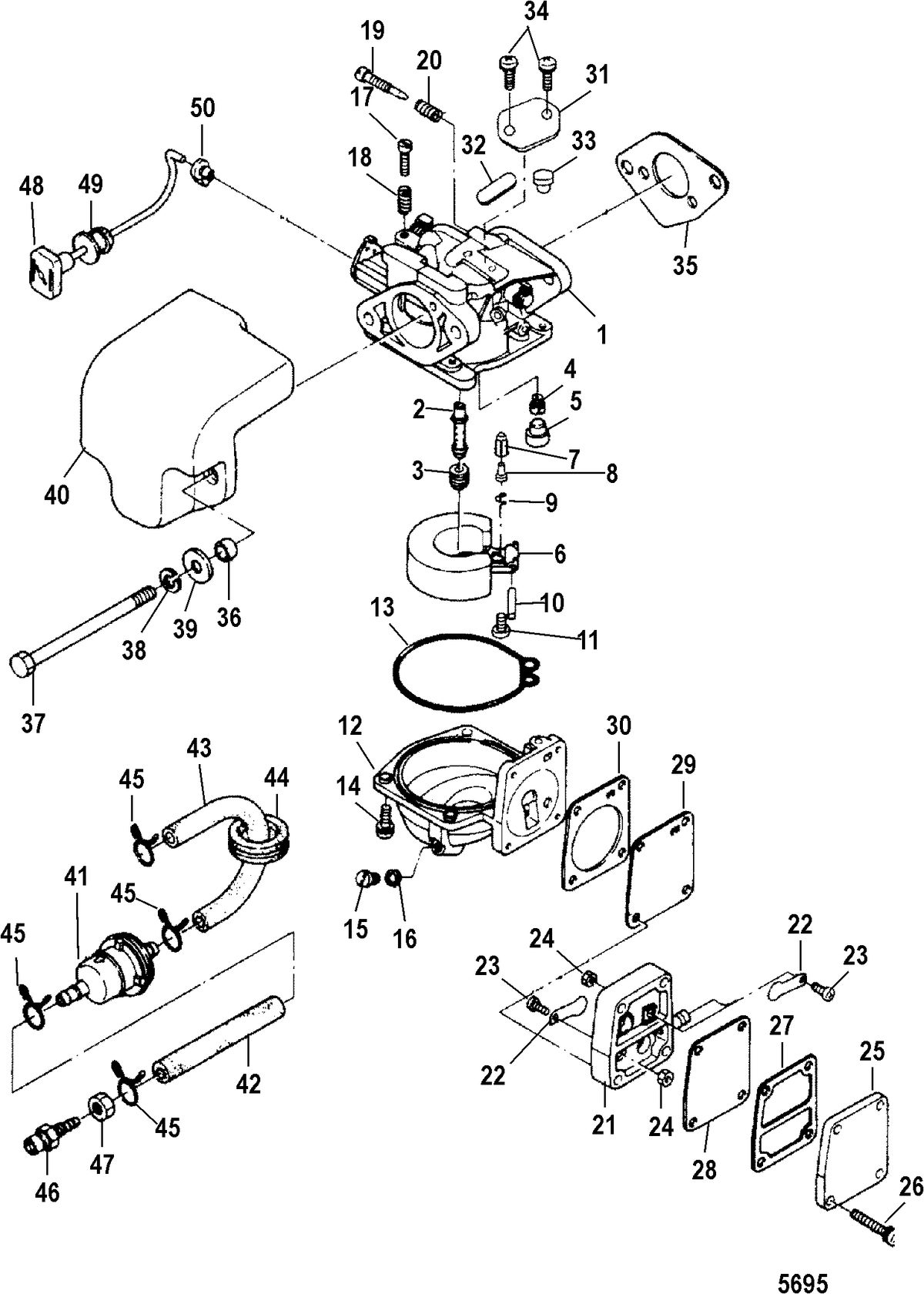 MERCURY/MARINER 8HP SEAPRO/ 9.8 HP INTERNATIONAL Carburetor
