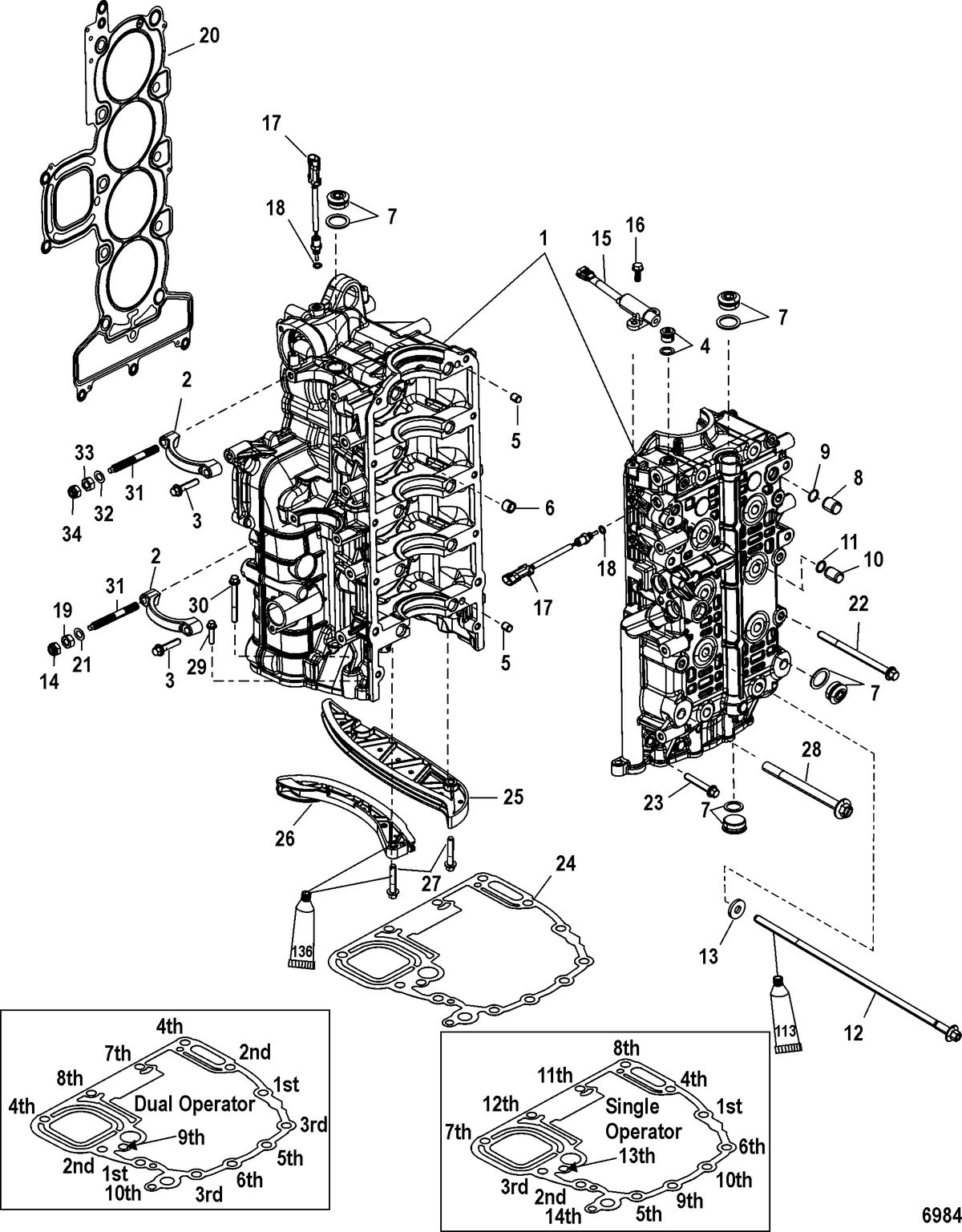 MERCURY/MARINER 135/150/175 4-STROKE Cylinder Block