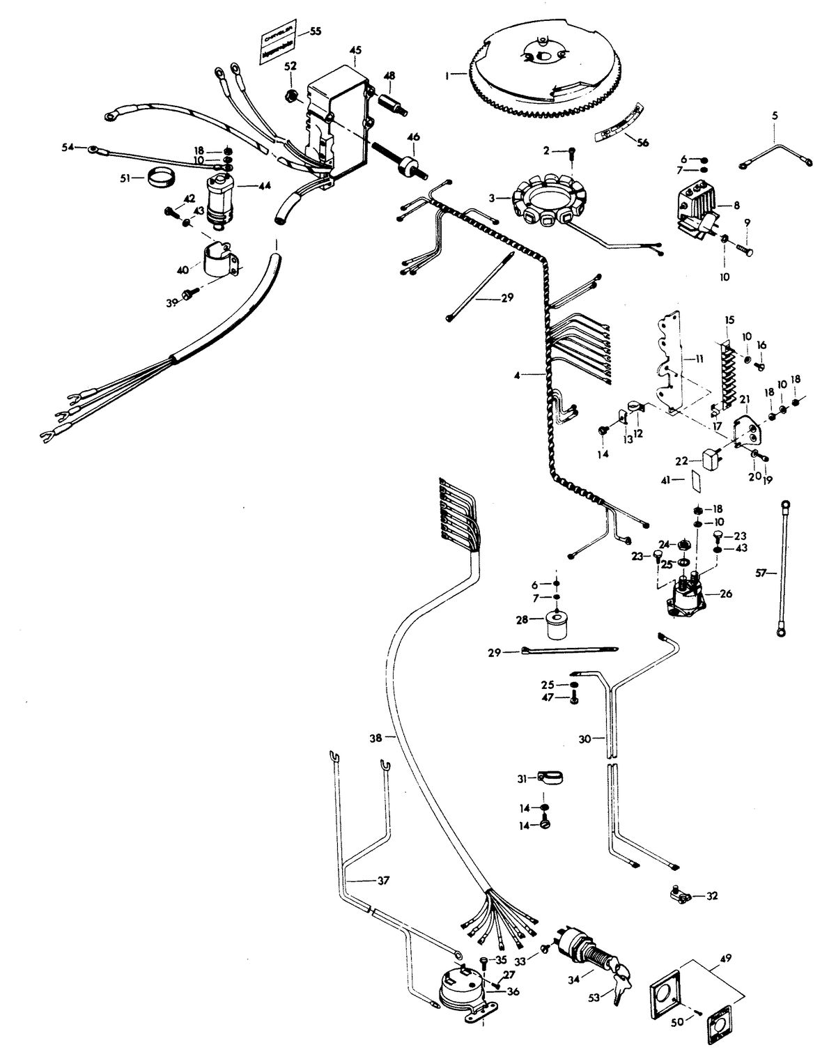 CHRYSLER 115 H.P. ELECTRICAL COMPONENTS