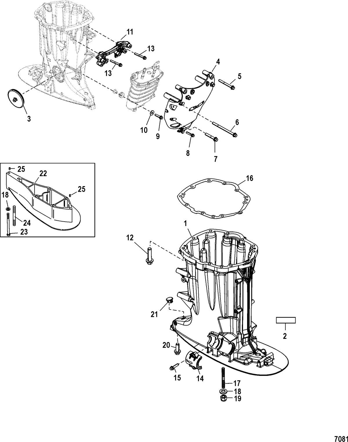 MERCURY/MARINER 135/150/175 4-STROKE Driveshaft Housing