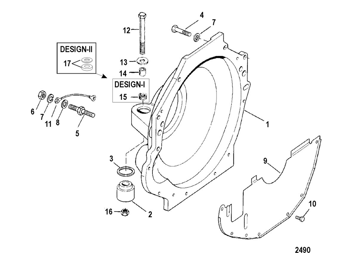 MERCRUISER 3.0L ALPHA ONE Flywheel Housing