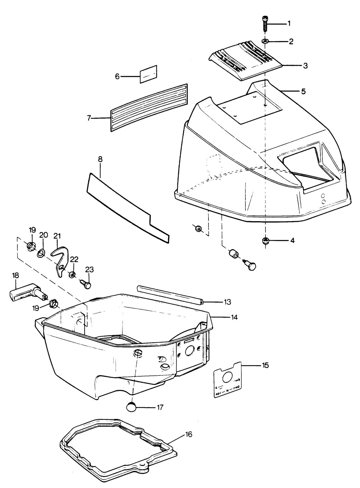 SEARS SEARS 7.5 H.P. ENGINE COVER AND SUPPORT PLATE