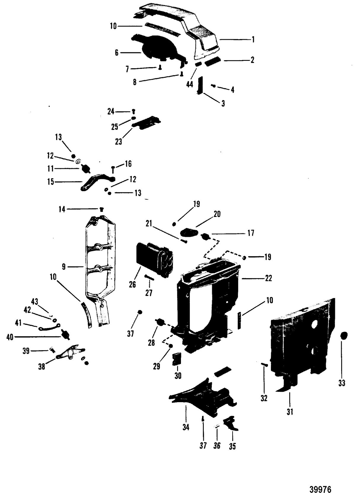 MERCURY MERCURY 70 COWL SUPPORT BRACKETS