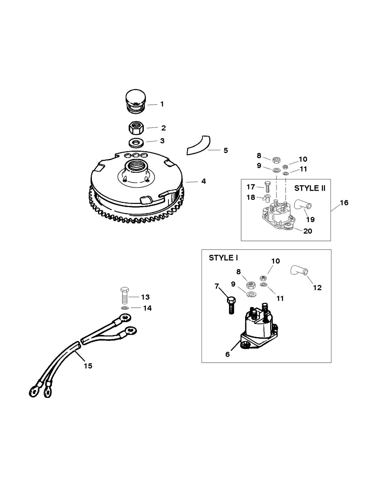 FORCE FORCE 75 H.P. IGNITION COMPONENTS