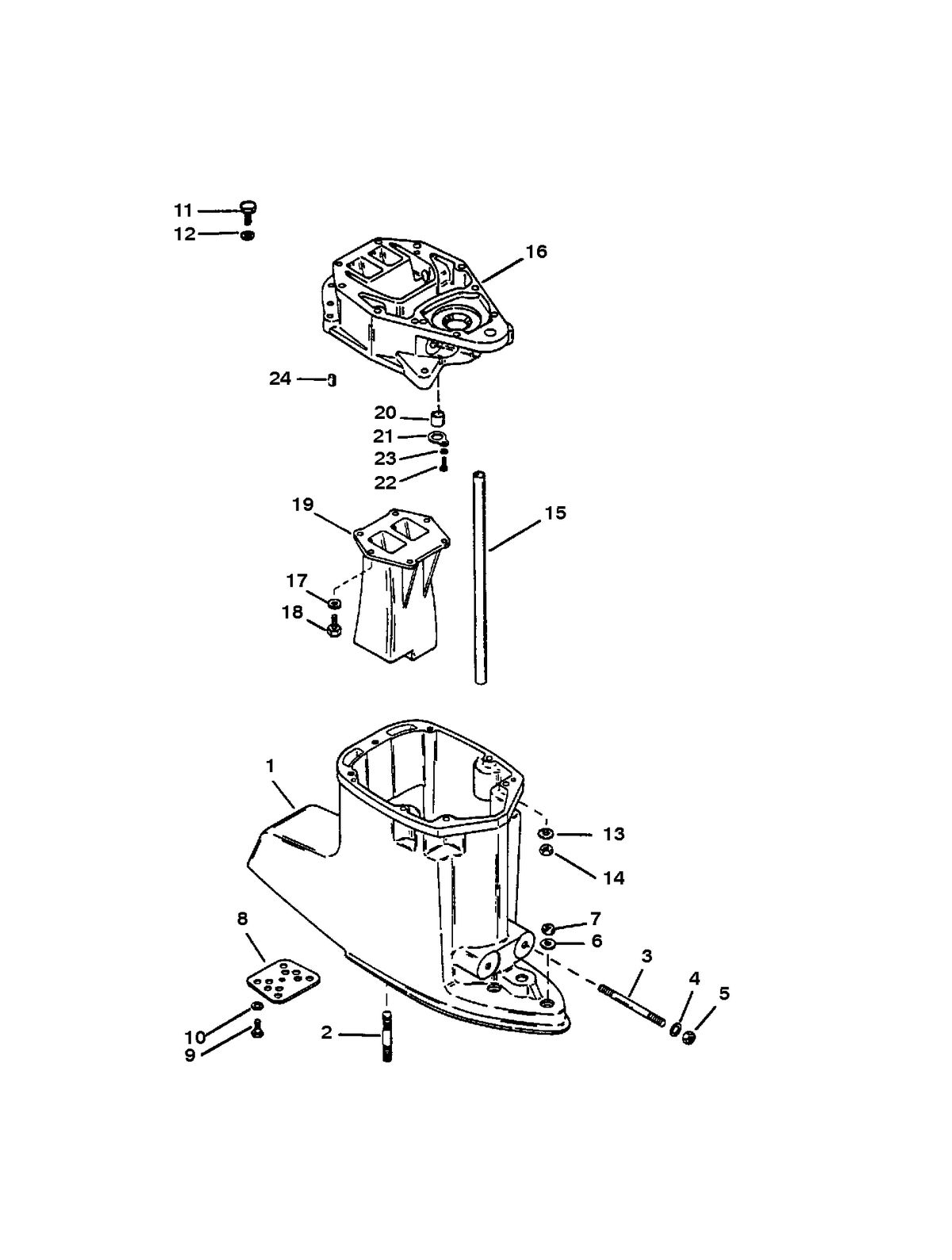 RACE OUTBOARD 2.5L (EFI) 2.5L (EFI-OFFSHORE) DRIVESHAFT HOUSING (SHORT-STANDARD)